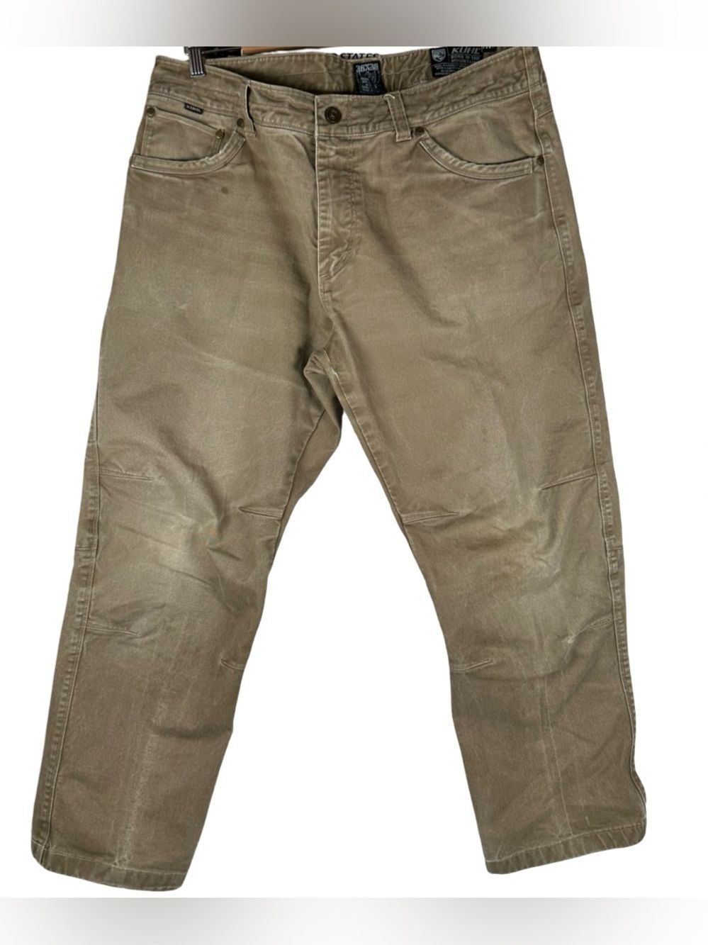 Kuhl Rydr Khaki Brown Anatomical Hiking Outdoor Rugged Work Pants Men’s Sz 36x30